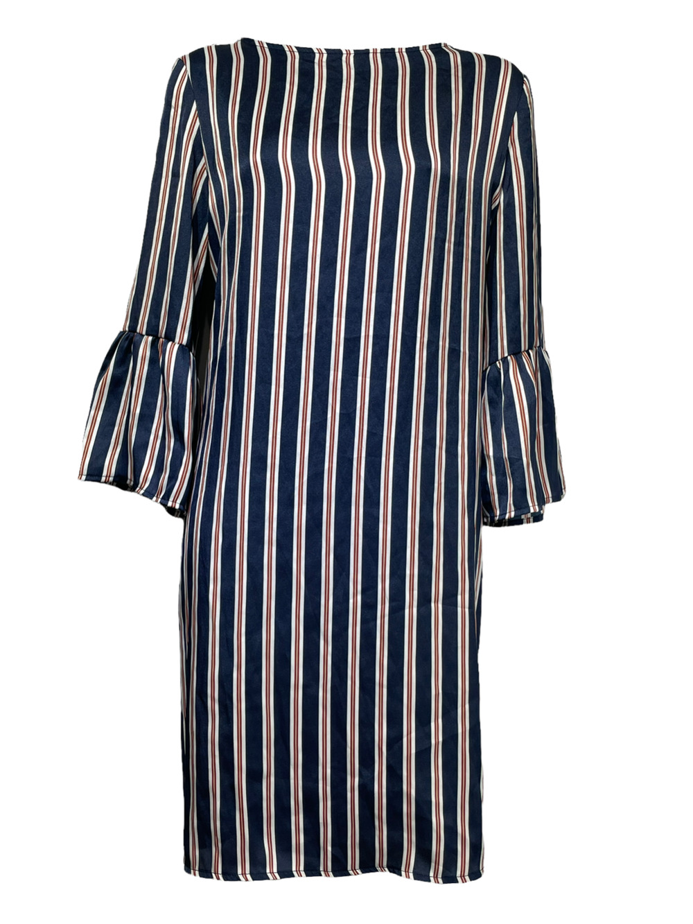 kaos jeans Italy 44 striped bell sleeve midi dress US Size 8